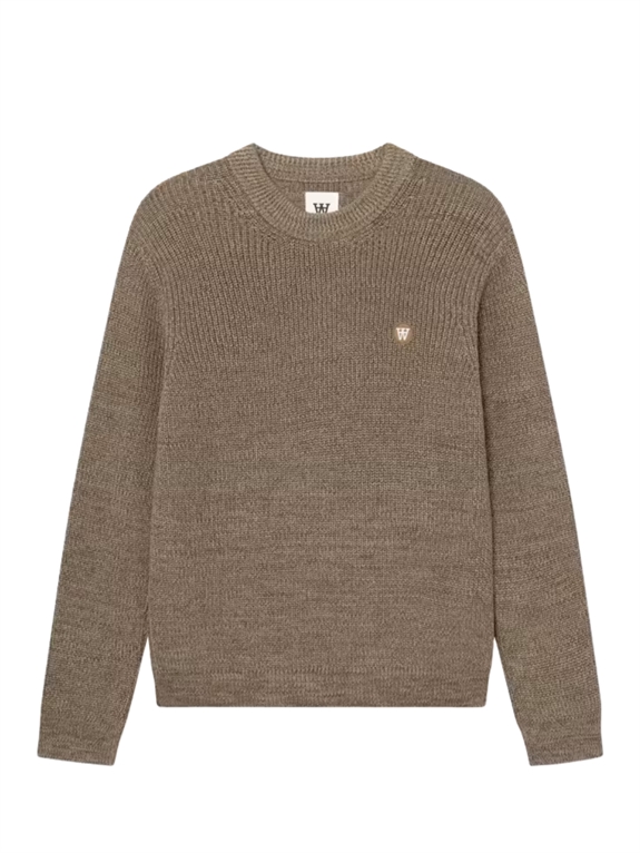 Wood Wood by Double A Halum knit crewneck - Desert Palm Melange